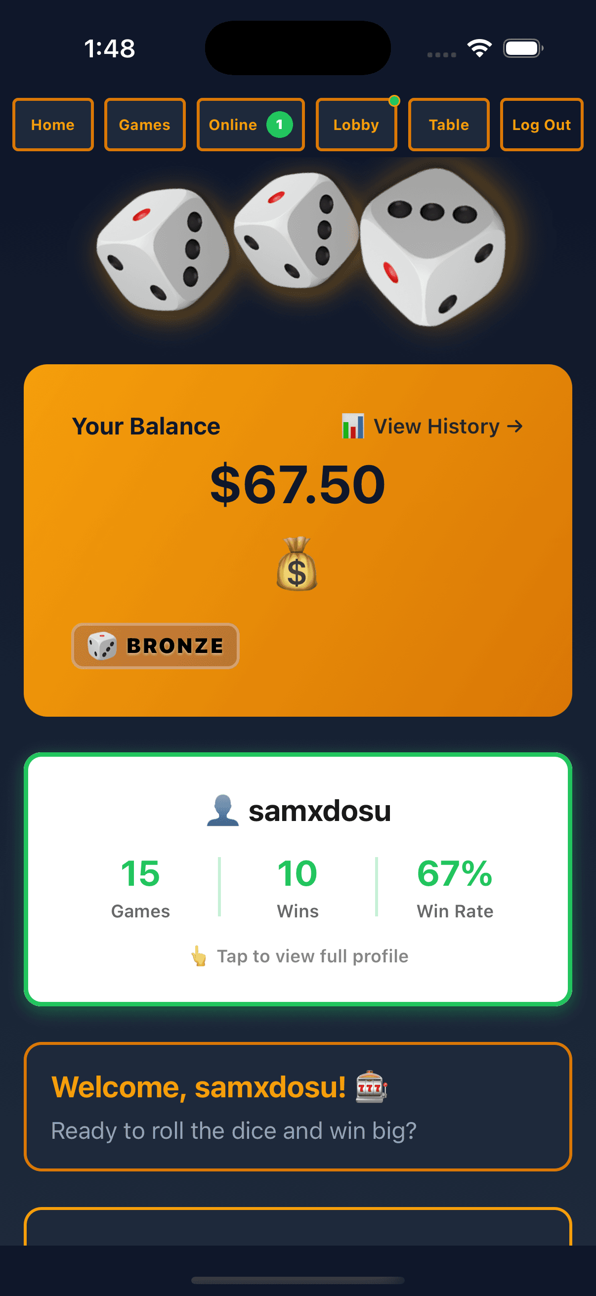 Dice Casino screenshot